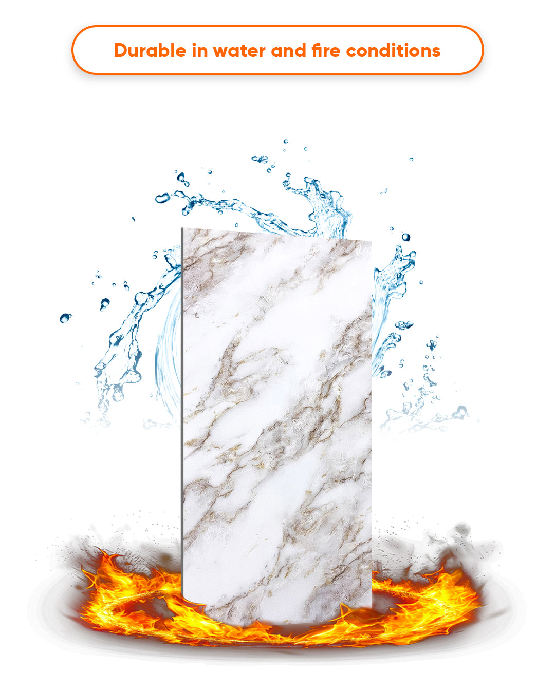Ice Berg Beige Marble Look Wallpanels