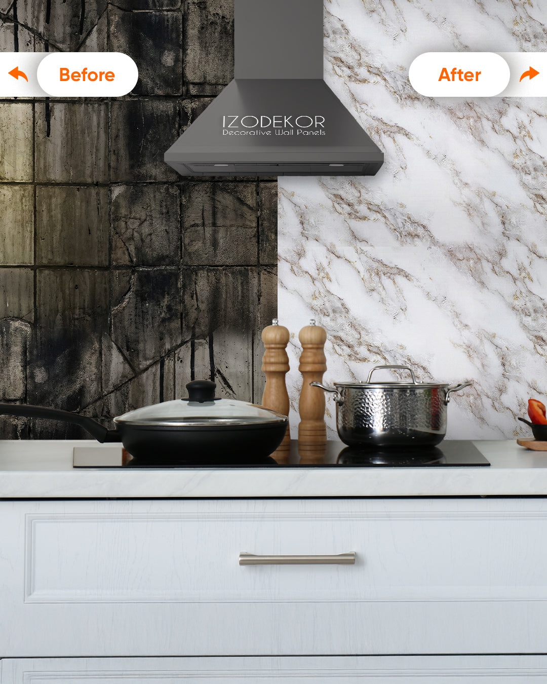 Ice Berg Beige Marble Look Wallpanels