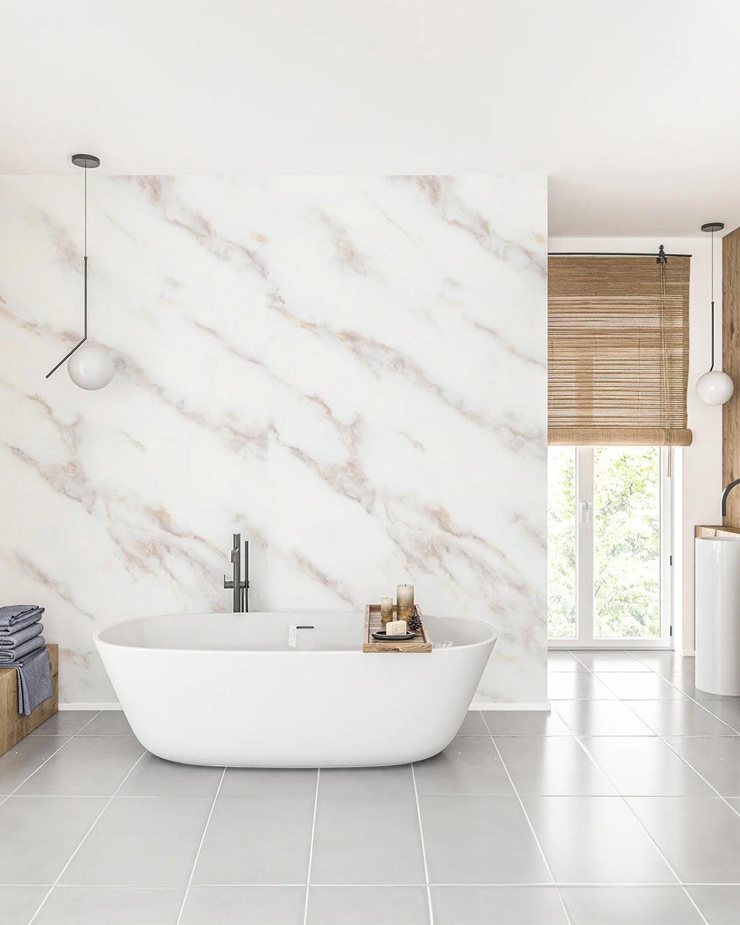 Ice Berg Beige Marble Look Wallpanels