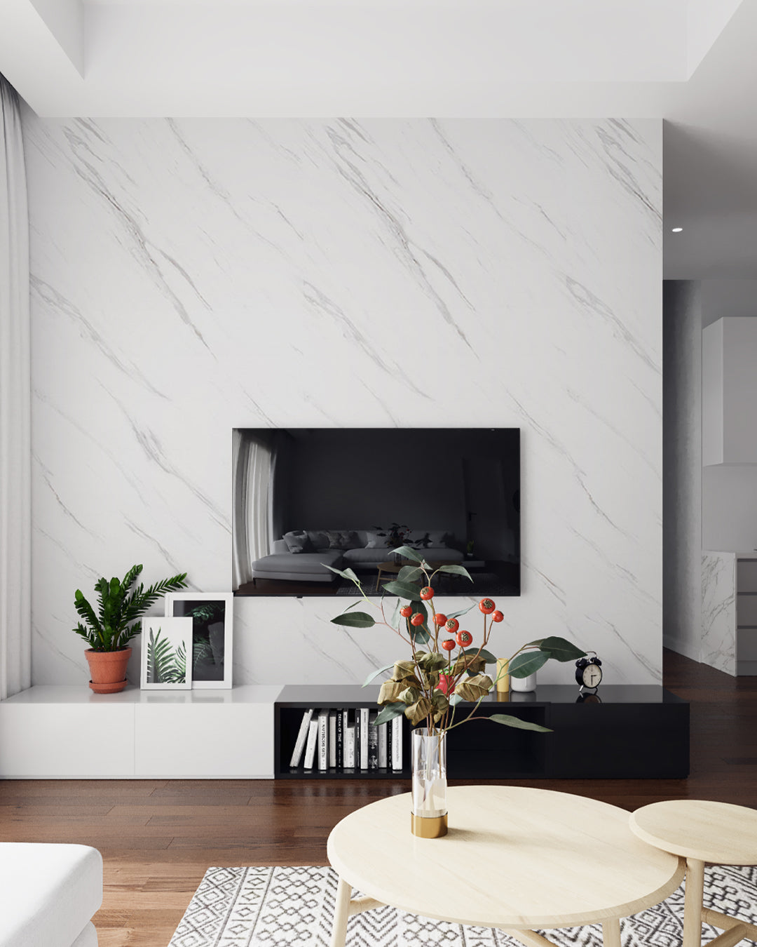 Ice Berg Grey Marble Look Wallpanels