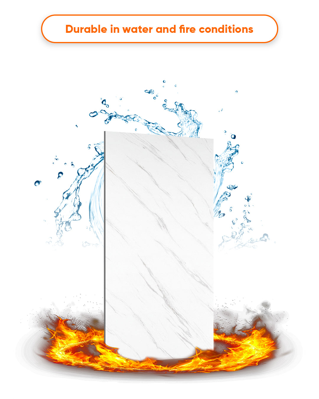 Ice Berg Grey Marble Look Wallpanels
