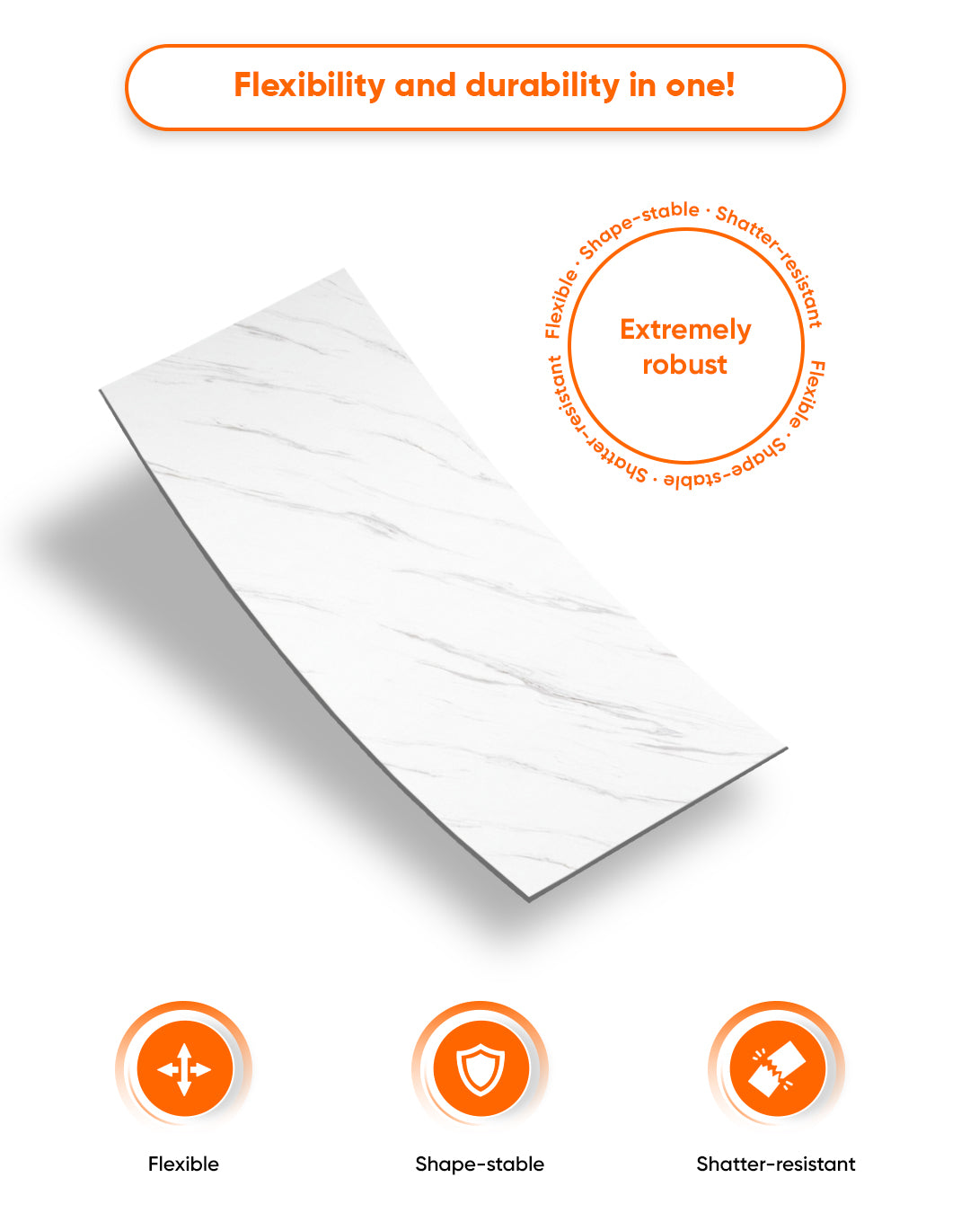Ice Berg Grey Marble Look Wallpanels