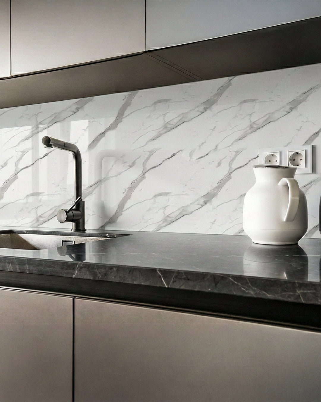 Ice Berg Grey New Marble Look Wallpanels