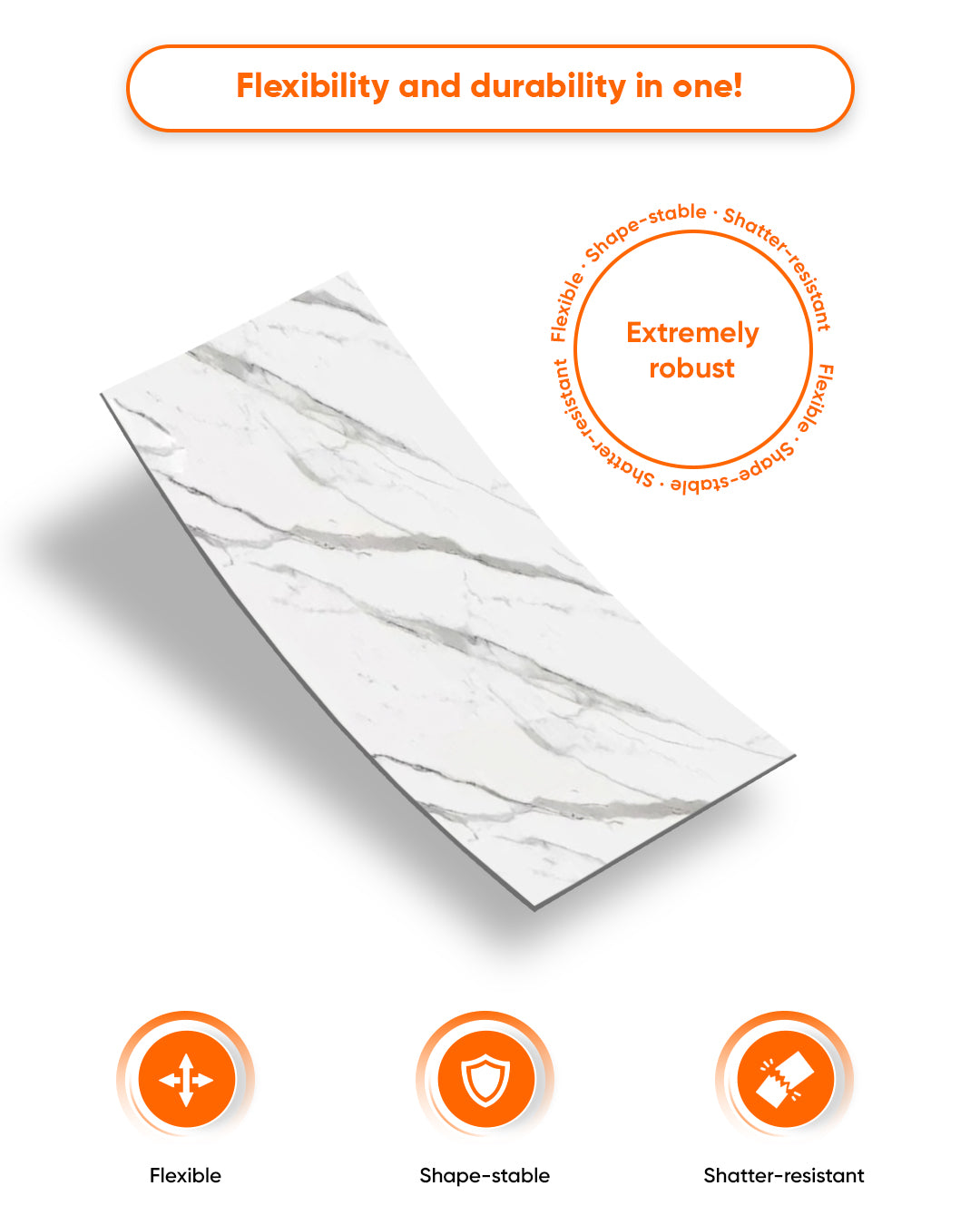 Ice Berg Grey New Marble Look Wallpanels