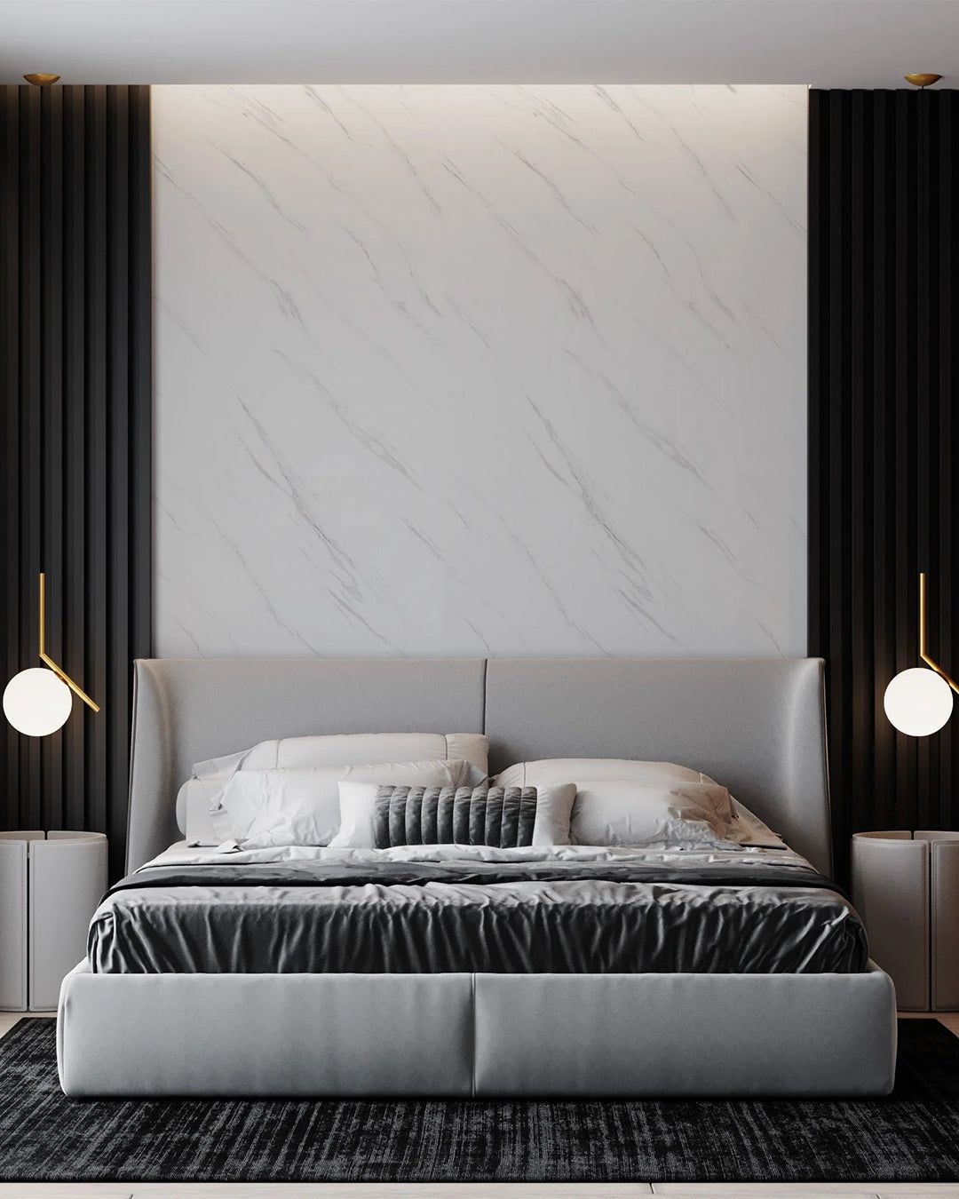 Ice Berg Grey Marble Look Wallpanels