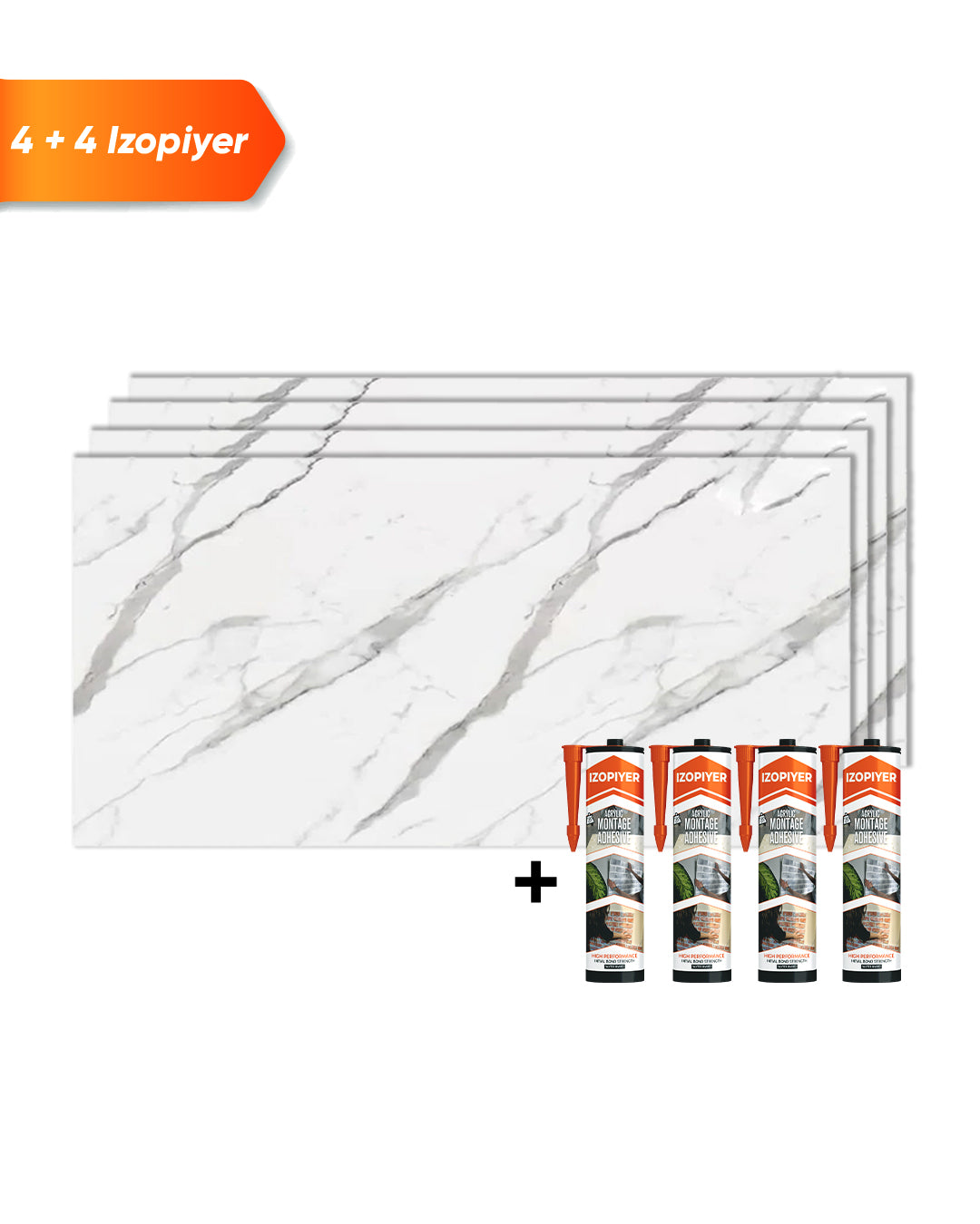 Ice Berg Grey New Marble Look Wallpanels