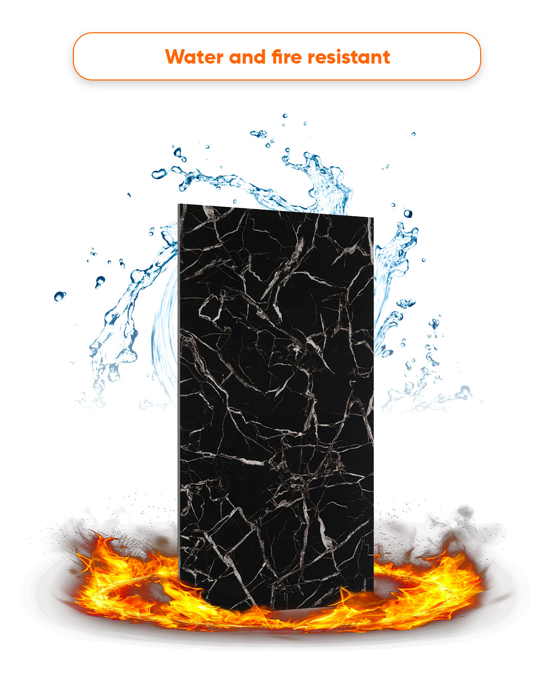 Black White Marble Look Wallpanels