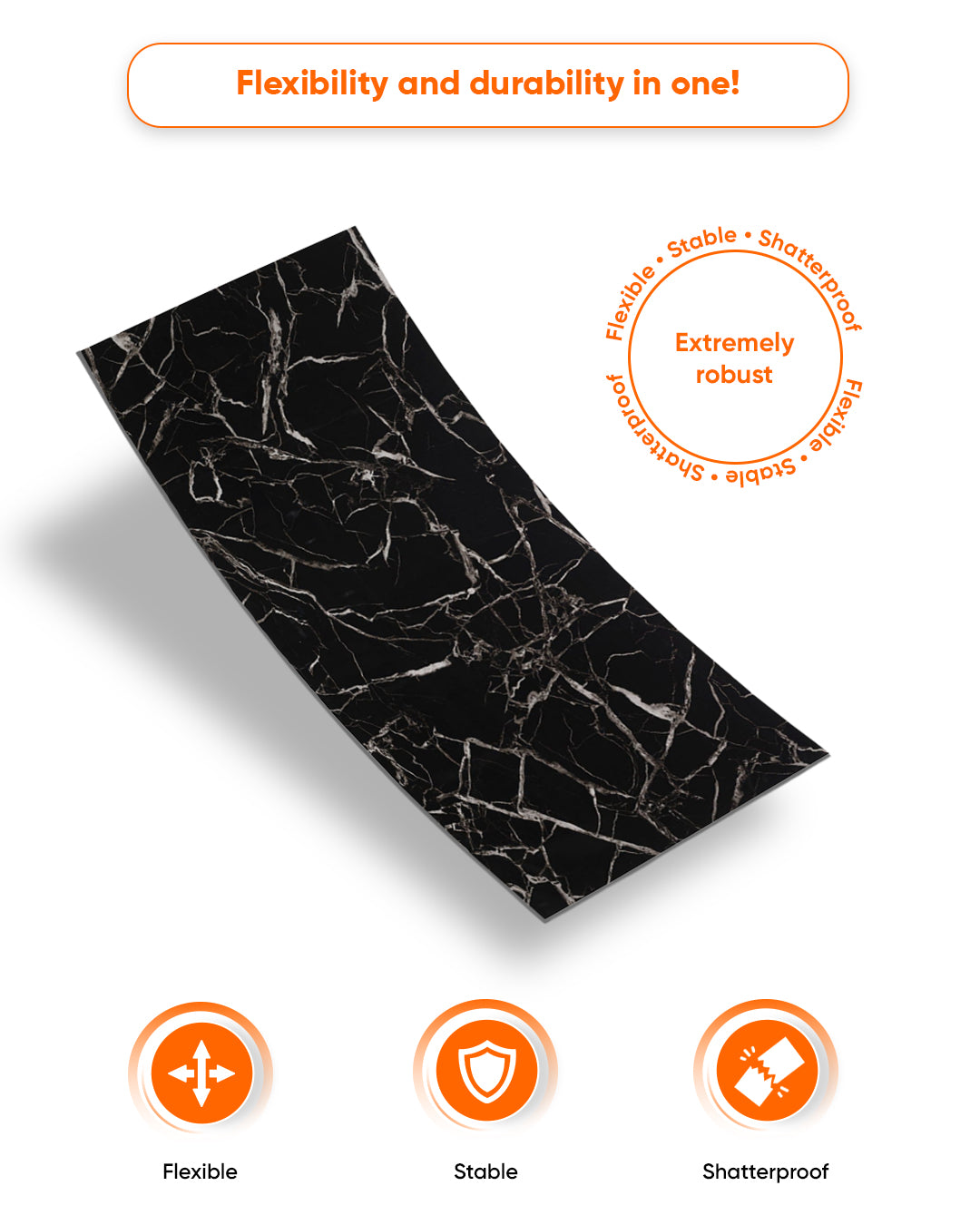 Black White Marble Look Wallpanels