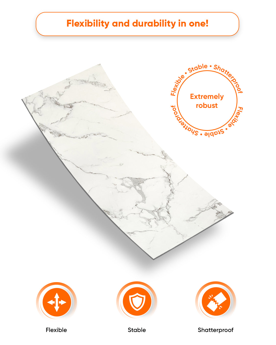 Carrara Marble Look Wallpanels