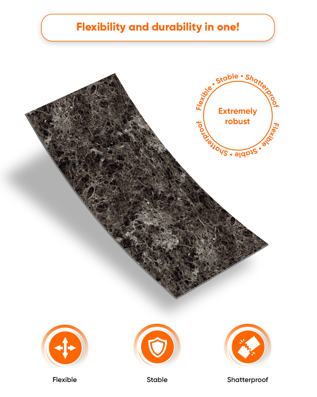 Emperador Dark Marble Look Wallpanels