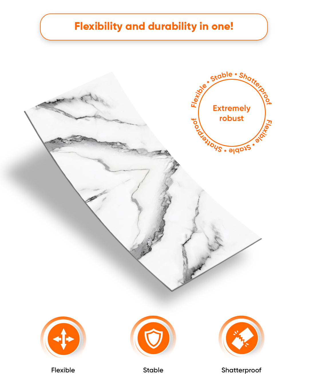Panda Strait Marble Look Wallpanels