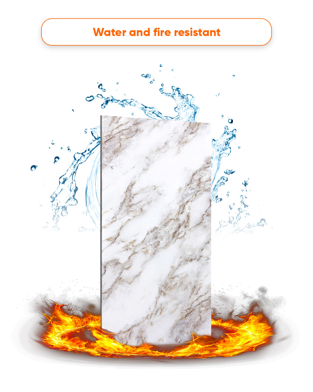 Ice Berg Beige Marble Look Wallpanels