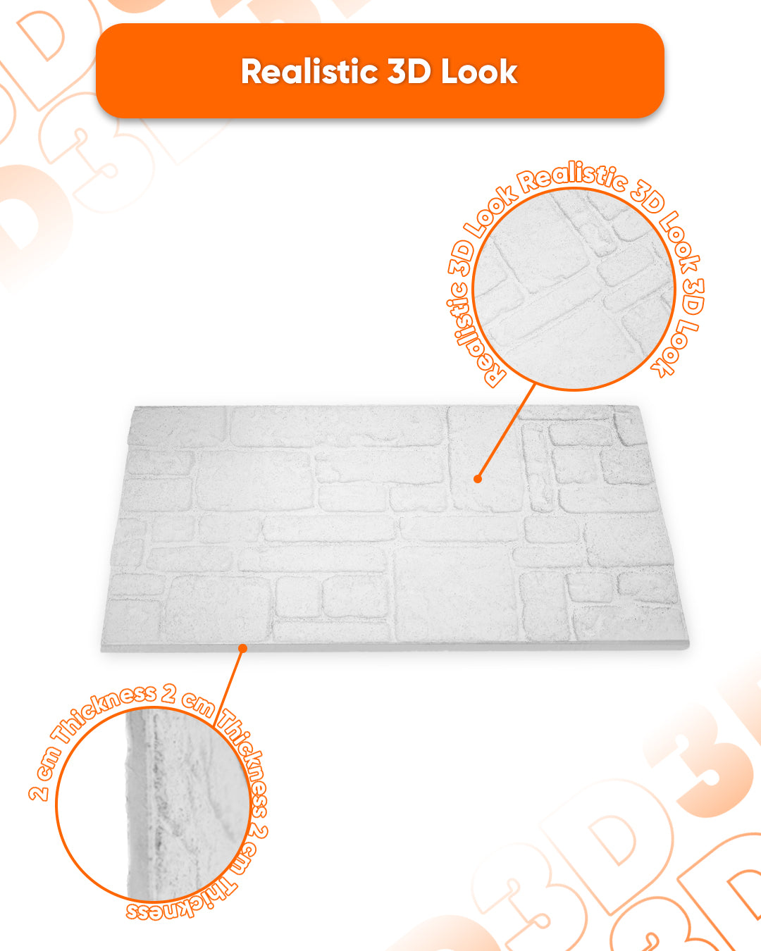 Backyard K-04 3D Brick Mixed Wall Panels