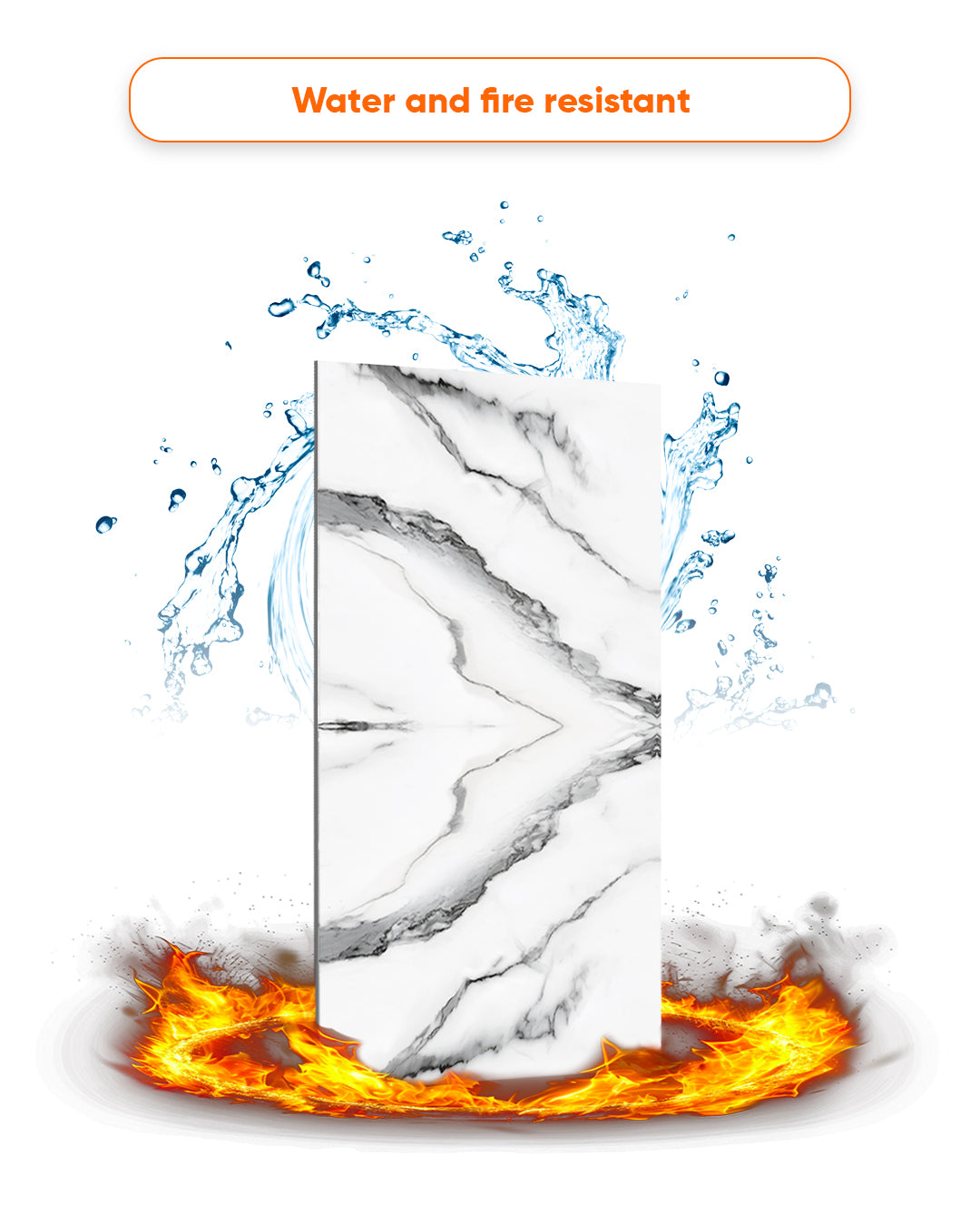 Panda Strait Marble Look Wallpanels