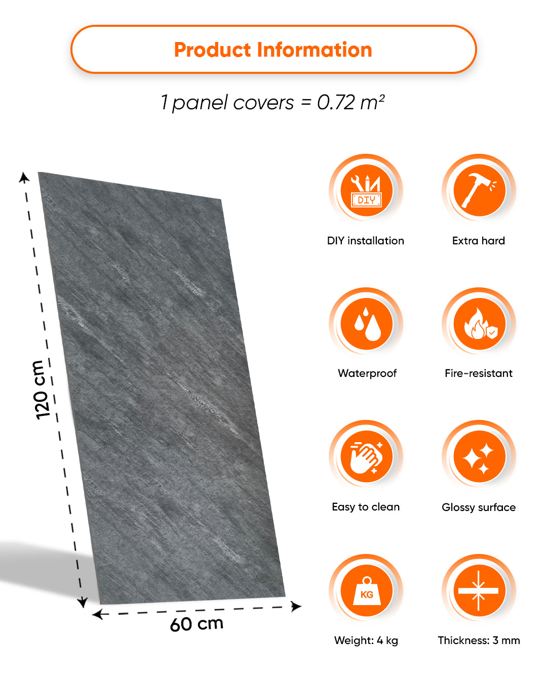 Iron Hand Marble Look Wallpanels