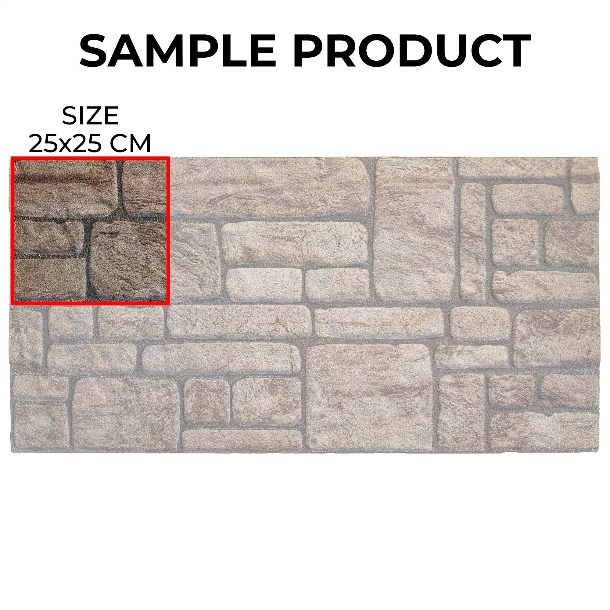 Sample Product 25x25 cm Ancient Traces K-03 3D Faux Mixed Wall Panels