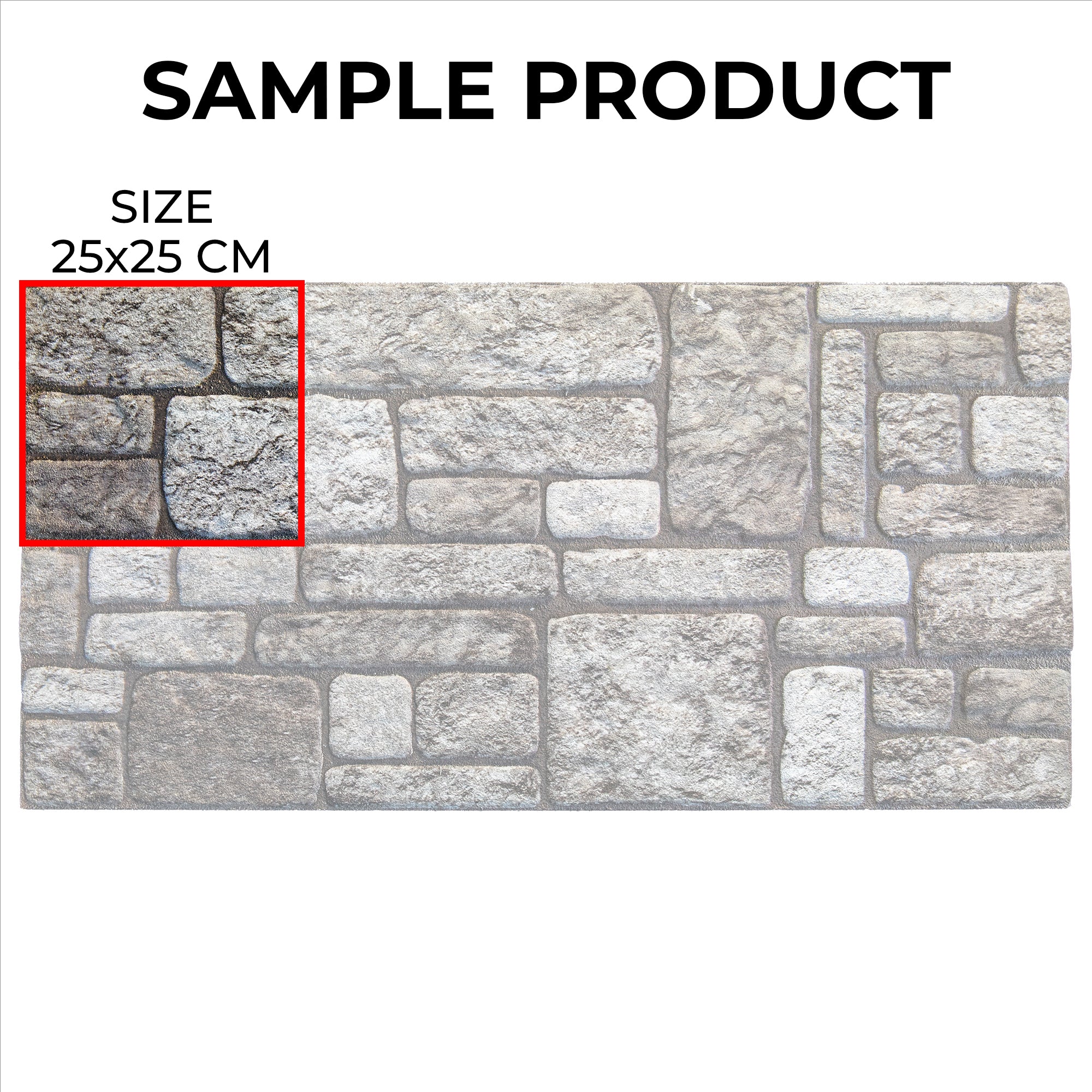 Sample Product 25x25 cm Backyard K-04 3D Brick Mixed Wall Panels