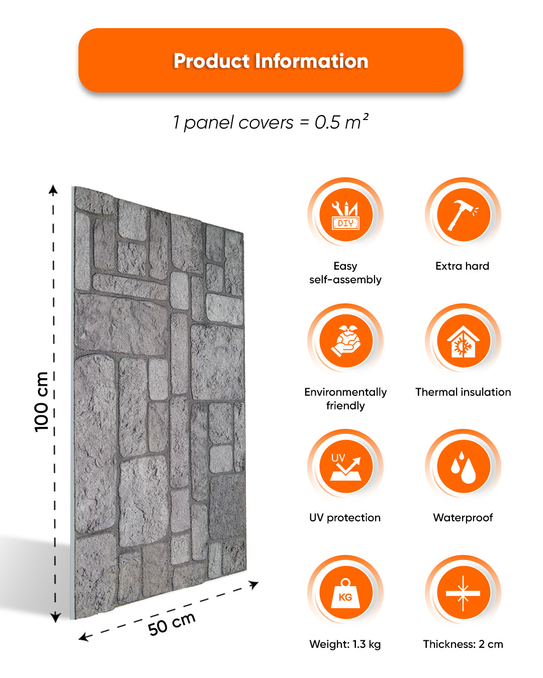 Backyard K-04 3D Brick Mixed Wall Panels