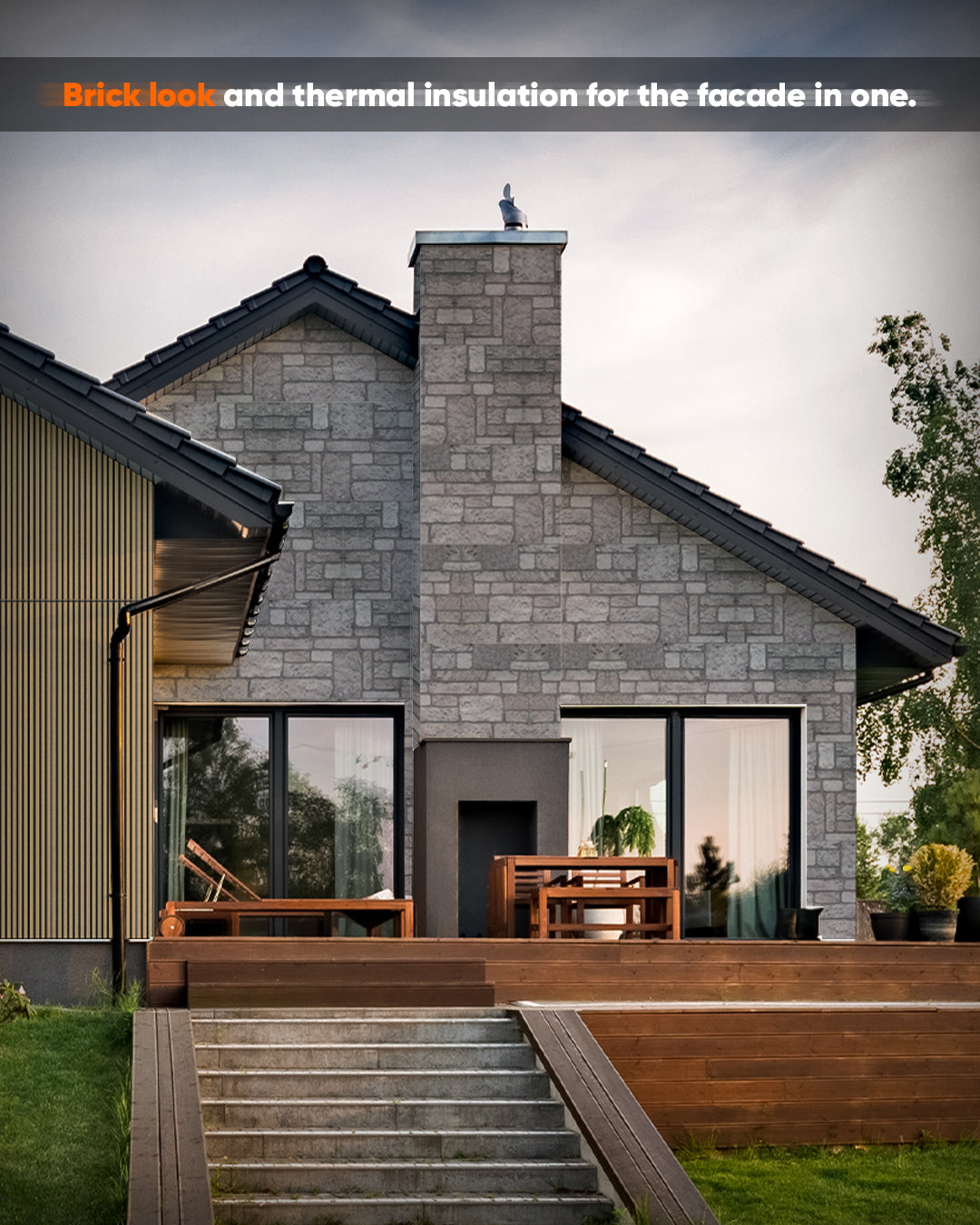 Backyard K-04 3D Brick Mixed Wall Panels