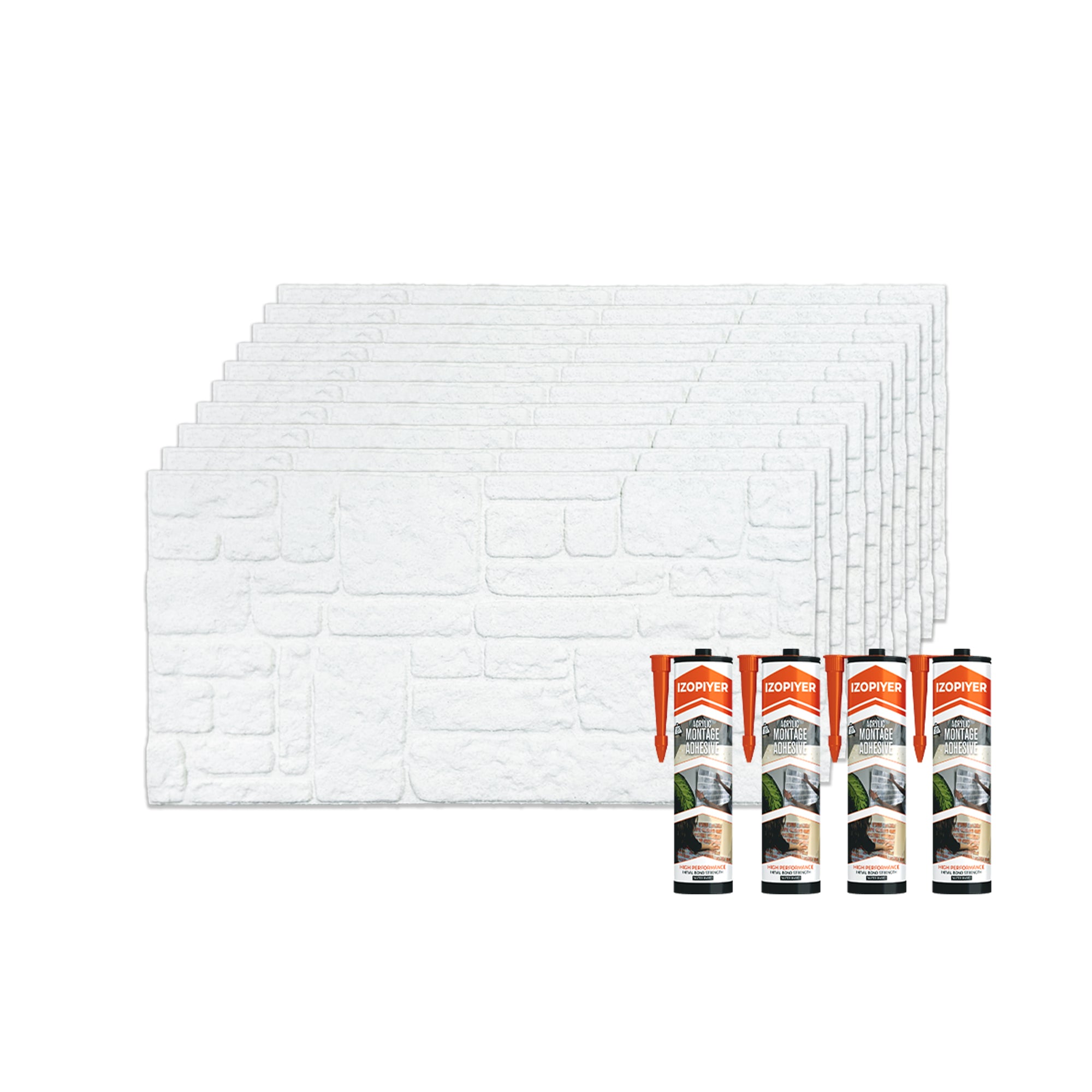 White Snow K-1900 3D White Mix Wall Panels