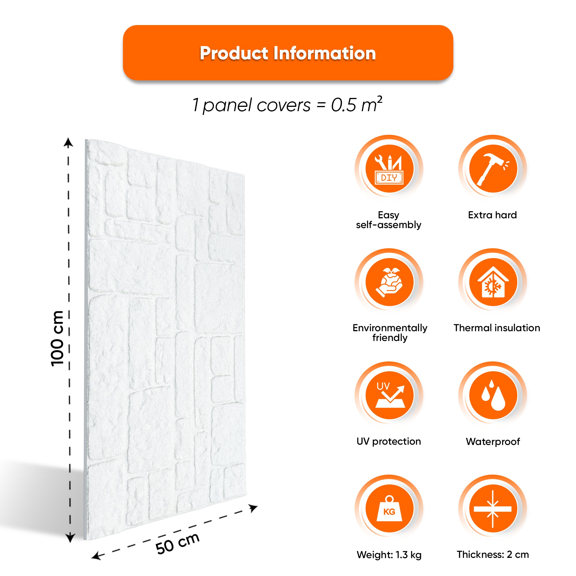 White Snow K-1900 3D White Mix Wall Panels