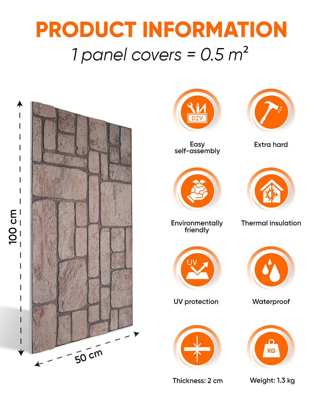 Ancient Traces K-03 3D Faux Mixed Wall Panels