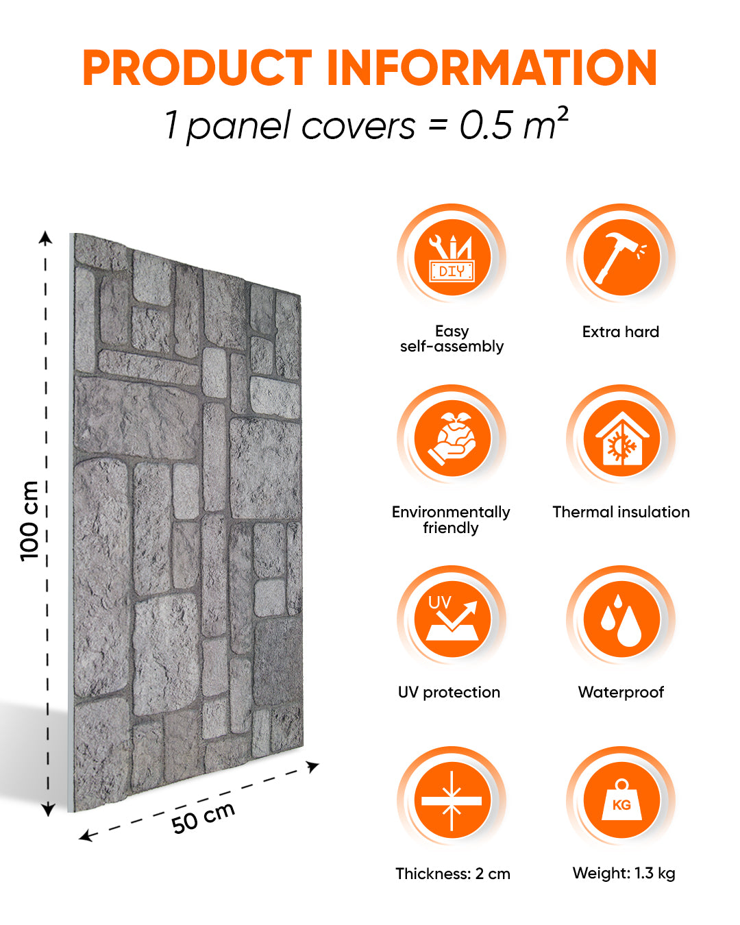 Backyard K-04 3D Brick Mixed Wall Panels