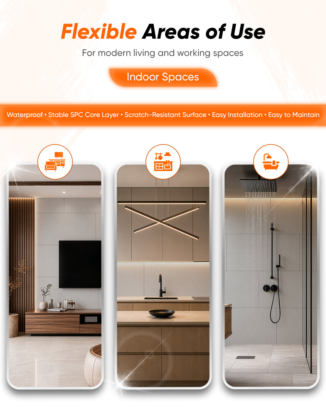 SPC Wall Panel 60×120 cm | Waterproof Wall Cladding | Infinite Elegance