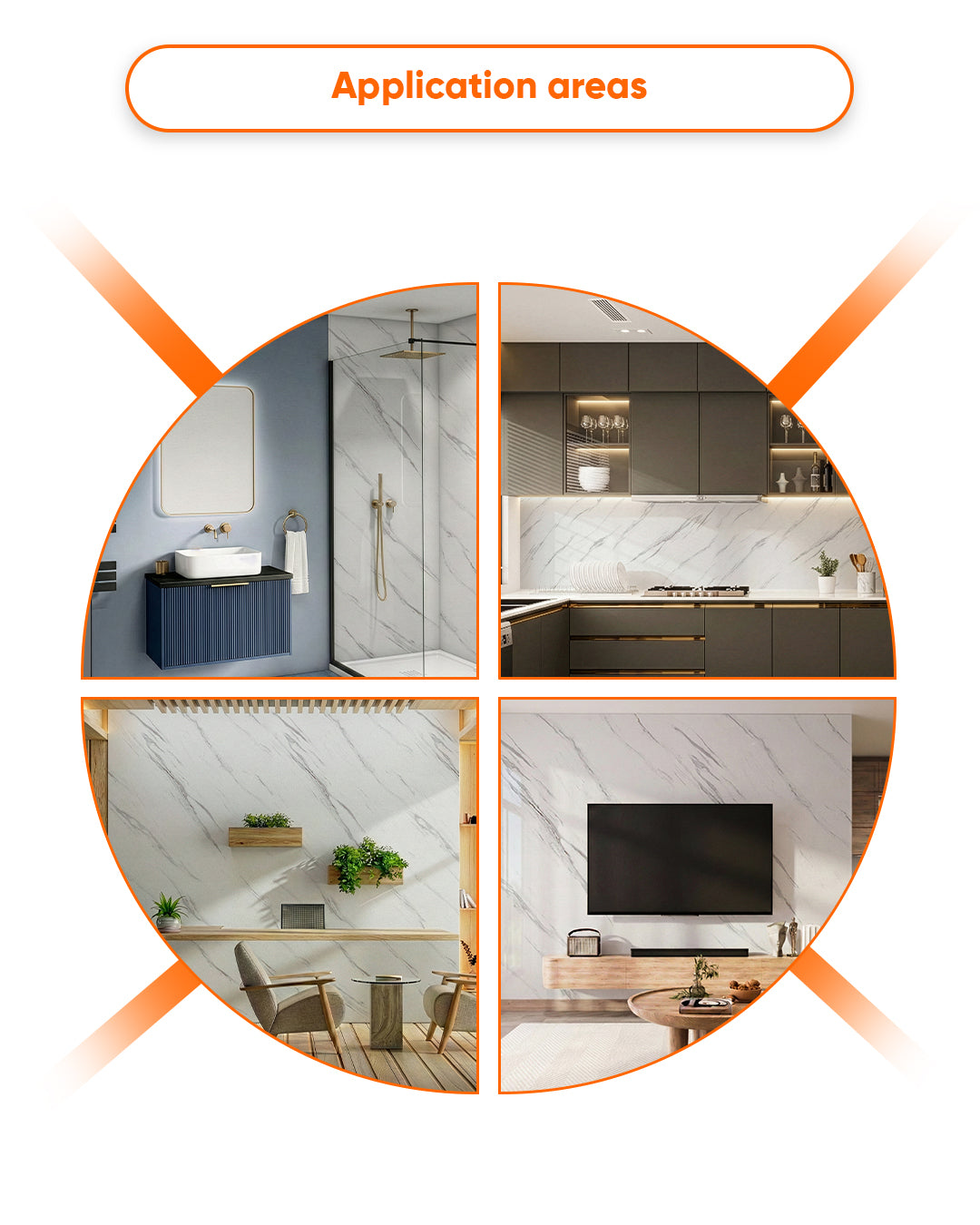 Garden Of Eden Marble Look Wallpanels
