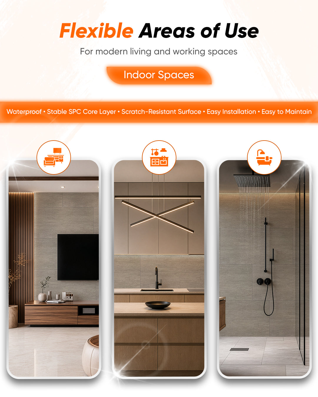 SPC Wall Panel 60×120 cm | Waterproof Wall Cladding | Desert Silence