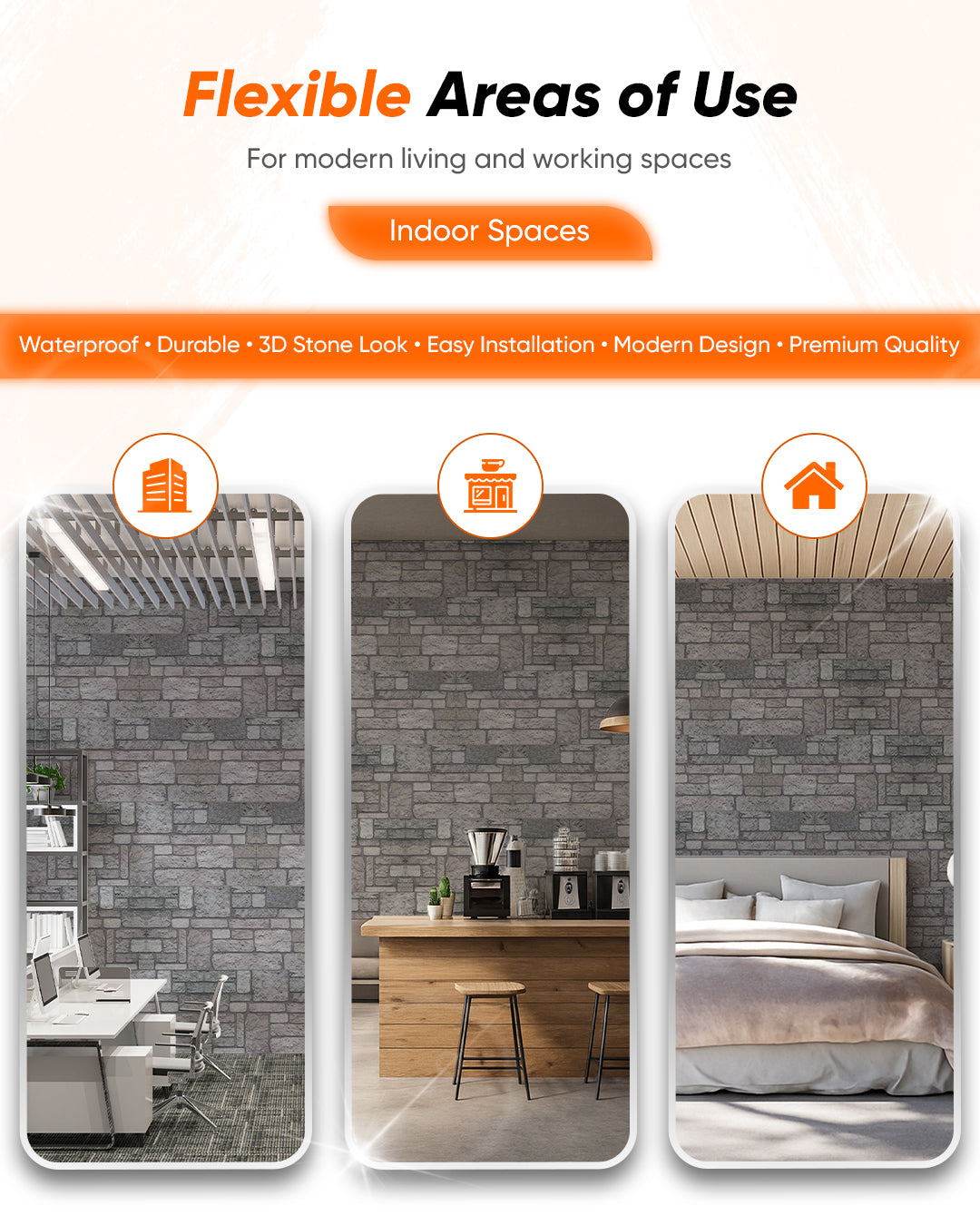 Backyard K-04 3D Brick Mixed Wall Panels