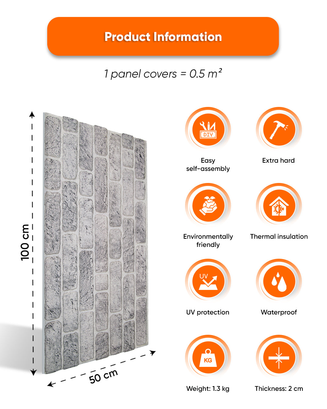 White Grey L-1702 3D Decorative Wall Panels