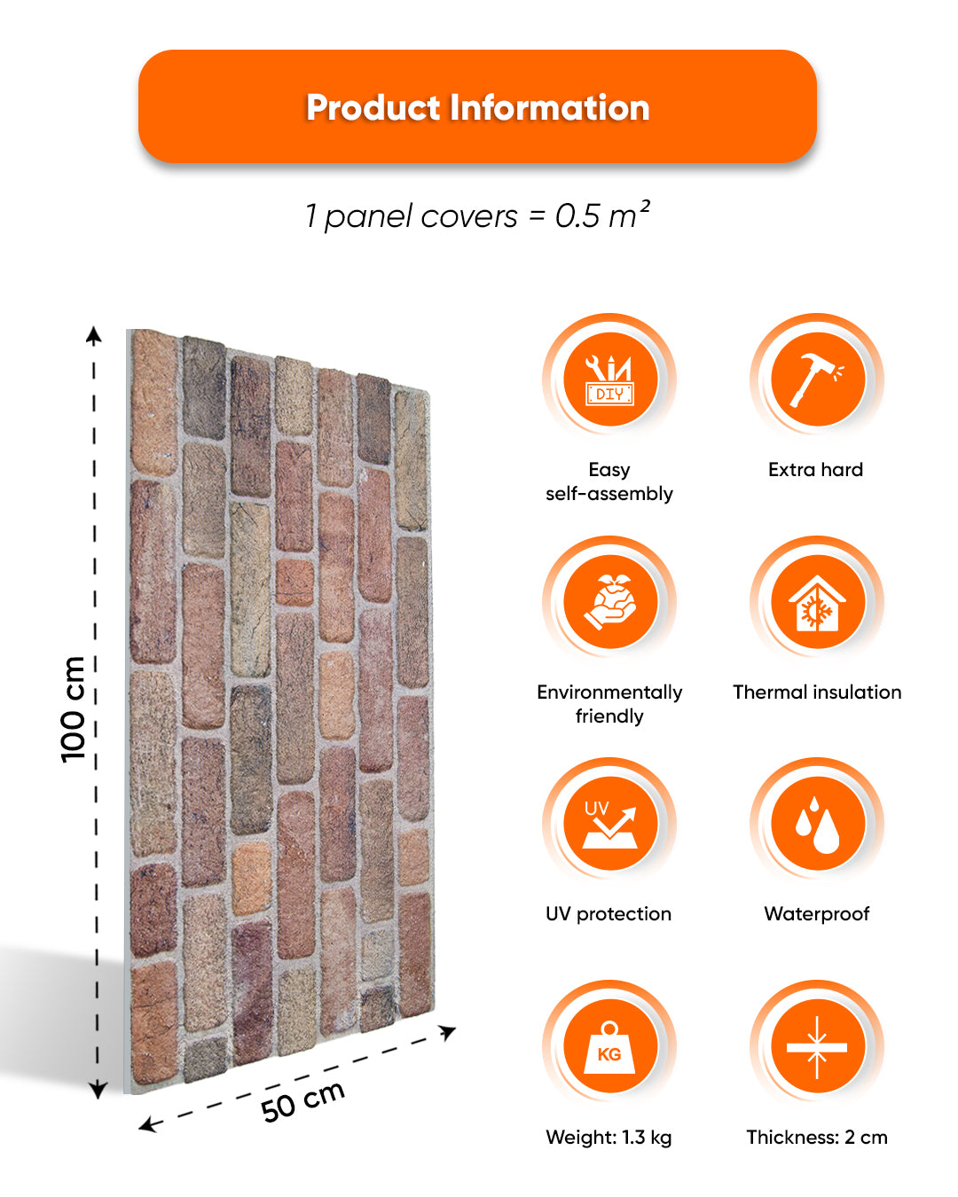 Cross Town L-1713 3D Decorative Wall Panels