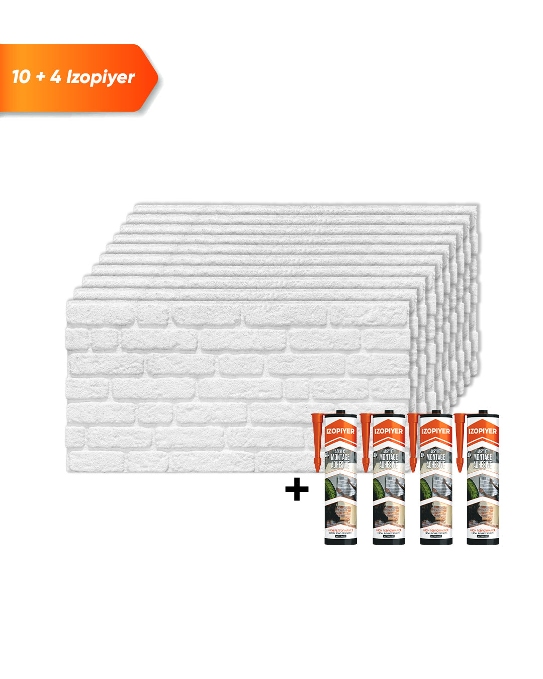 White Snow L-1900 3D White Brick Wall Panels