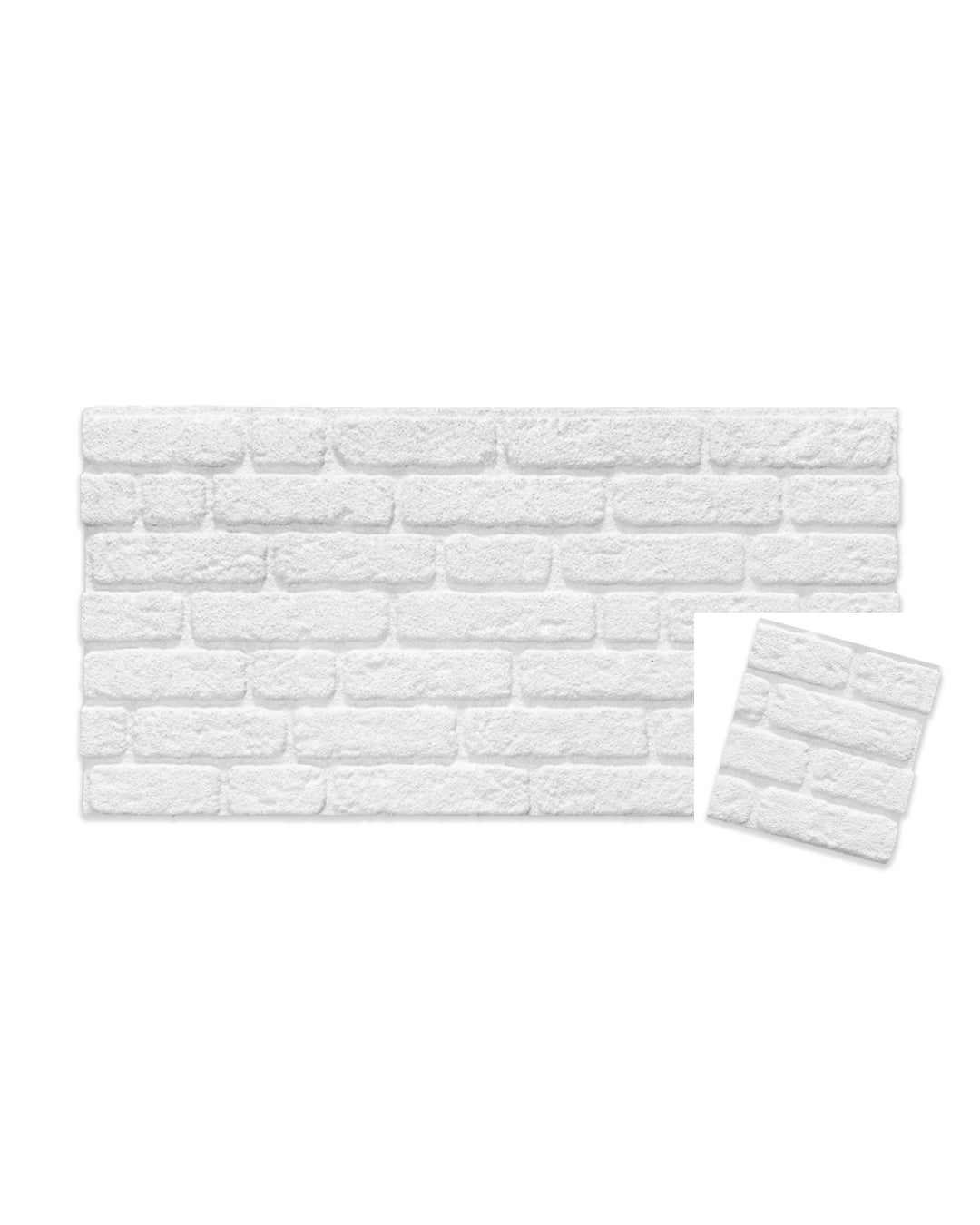 White Snow L-1900 3D White Brick Wall Panels