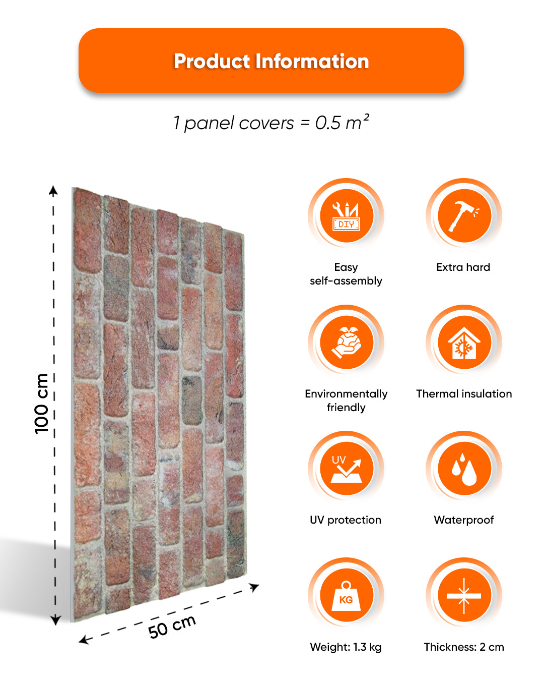 Stone Bridge L-1902 Brick Wall Panels