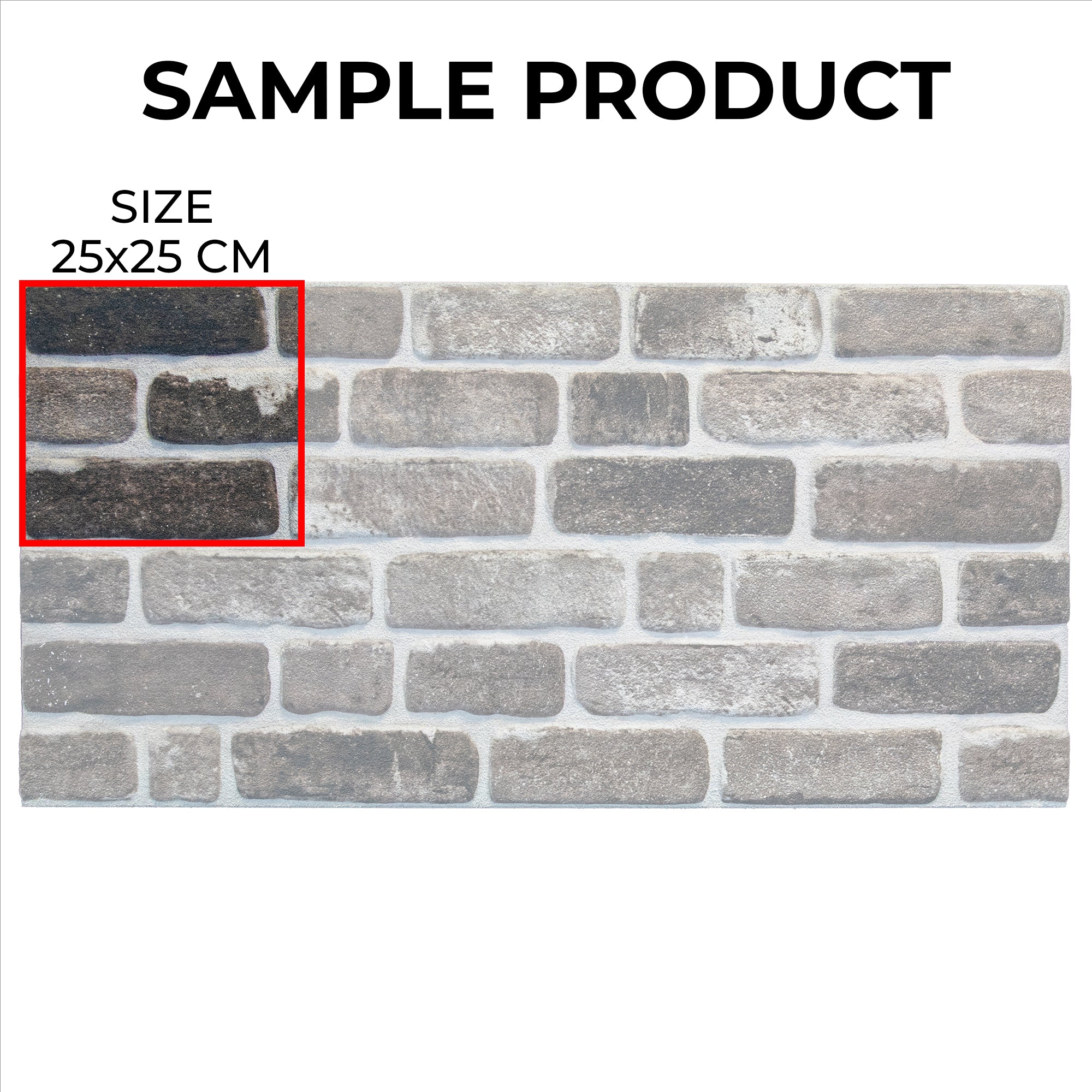 Sample Product 25x25 cm Path Of Gray L-1926 DIY Home Decor 3D Wall Panels