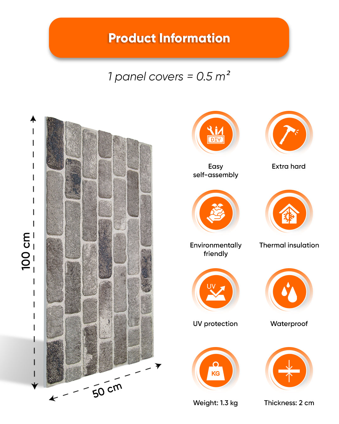 Path Of Gray L-1926 DIY Home Decor 3D Wall Panels