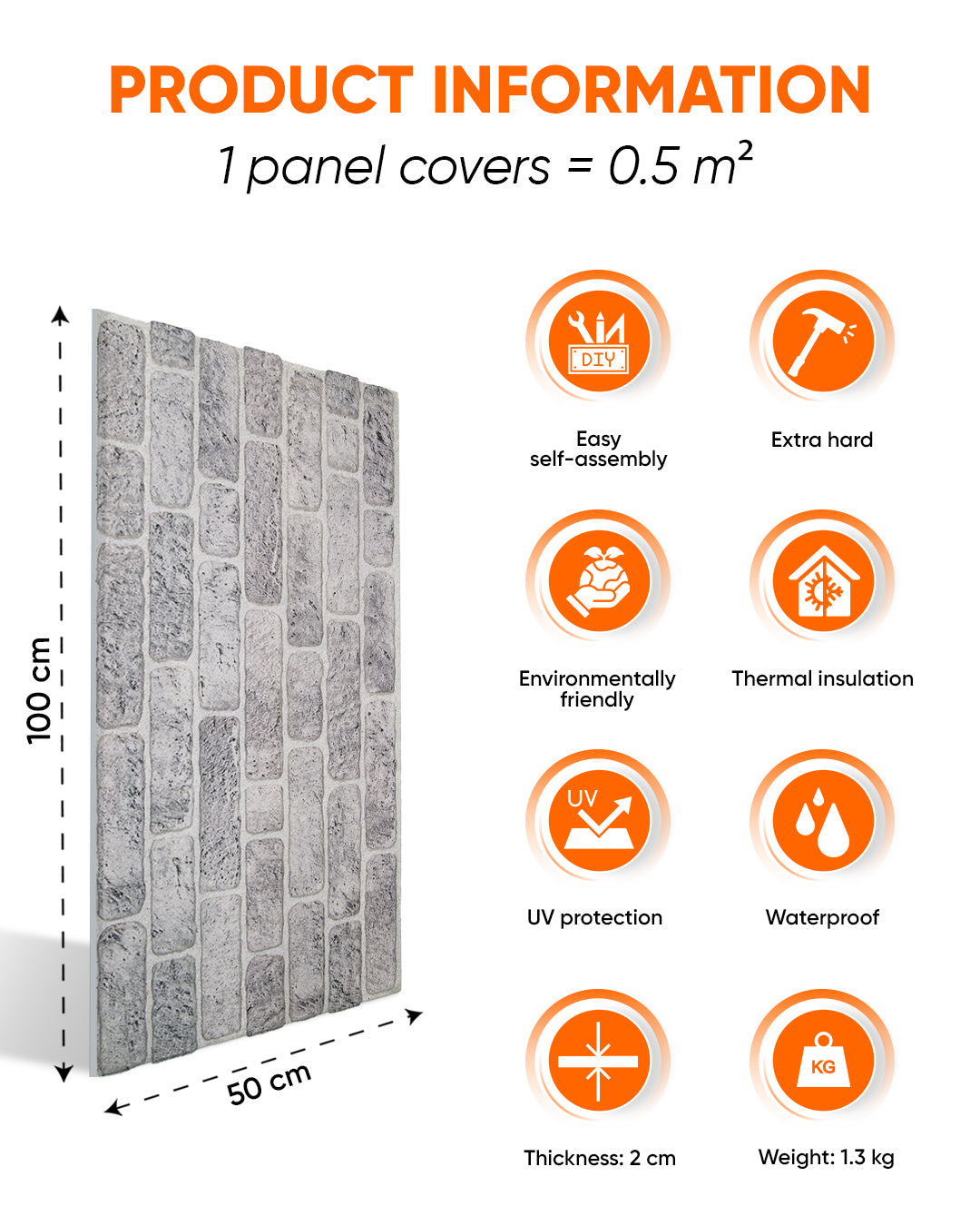 White Grey L-1702 3D Decorative Wall Panels