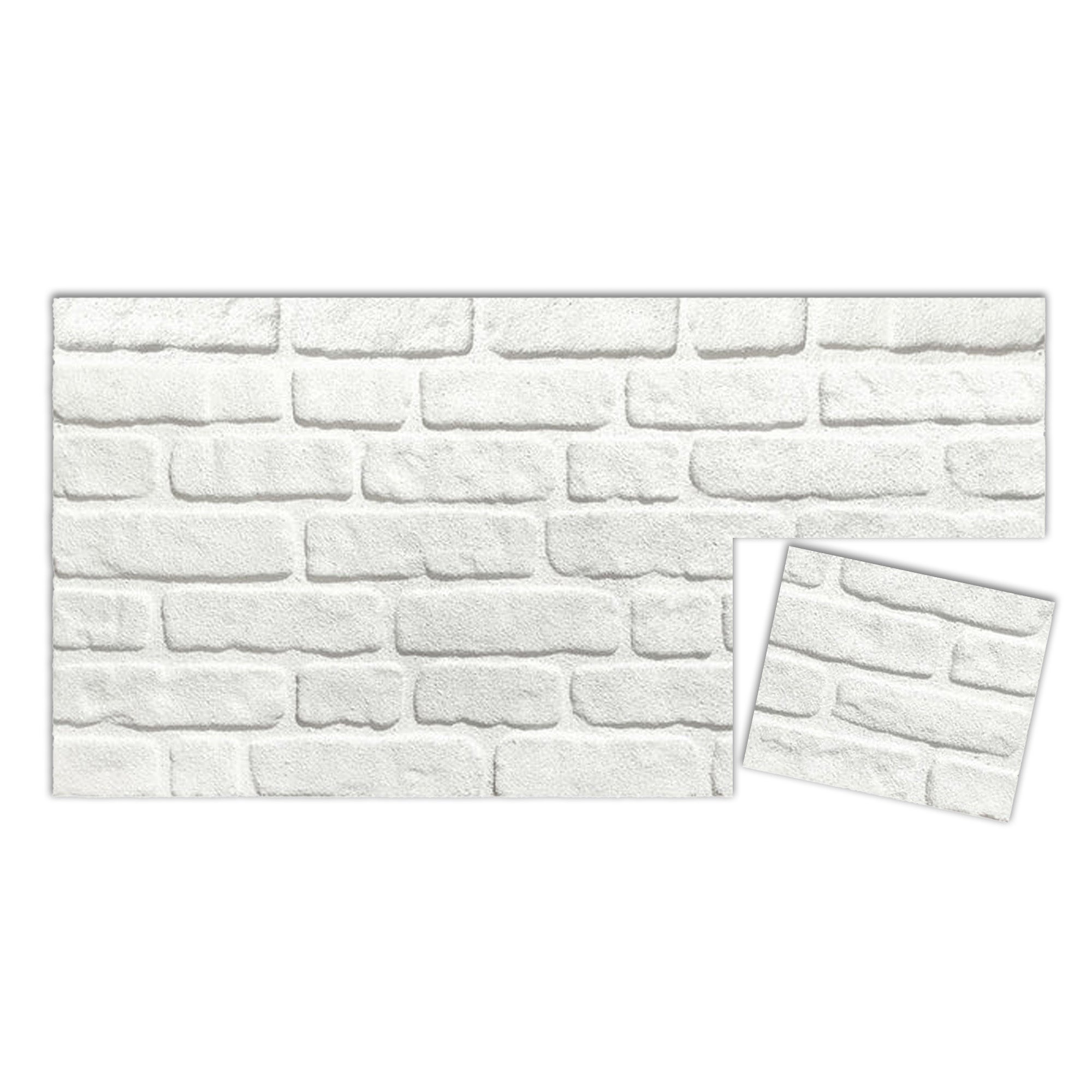 Sample Product 25x25 cm White Snow L-1900 3D White Brick Wall Panels