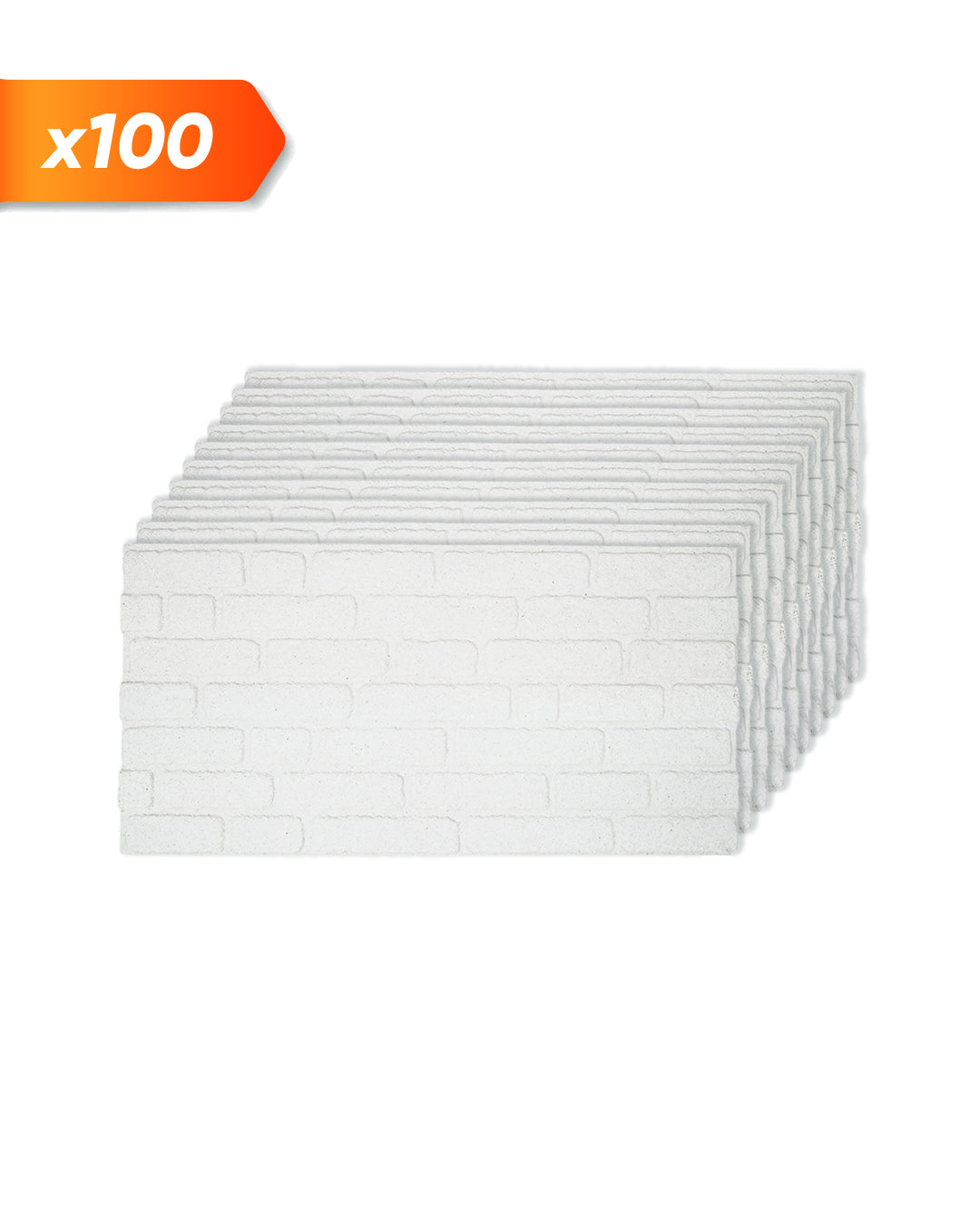 White Snow L-1900 3D White Brick Wall Panels