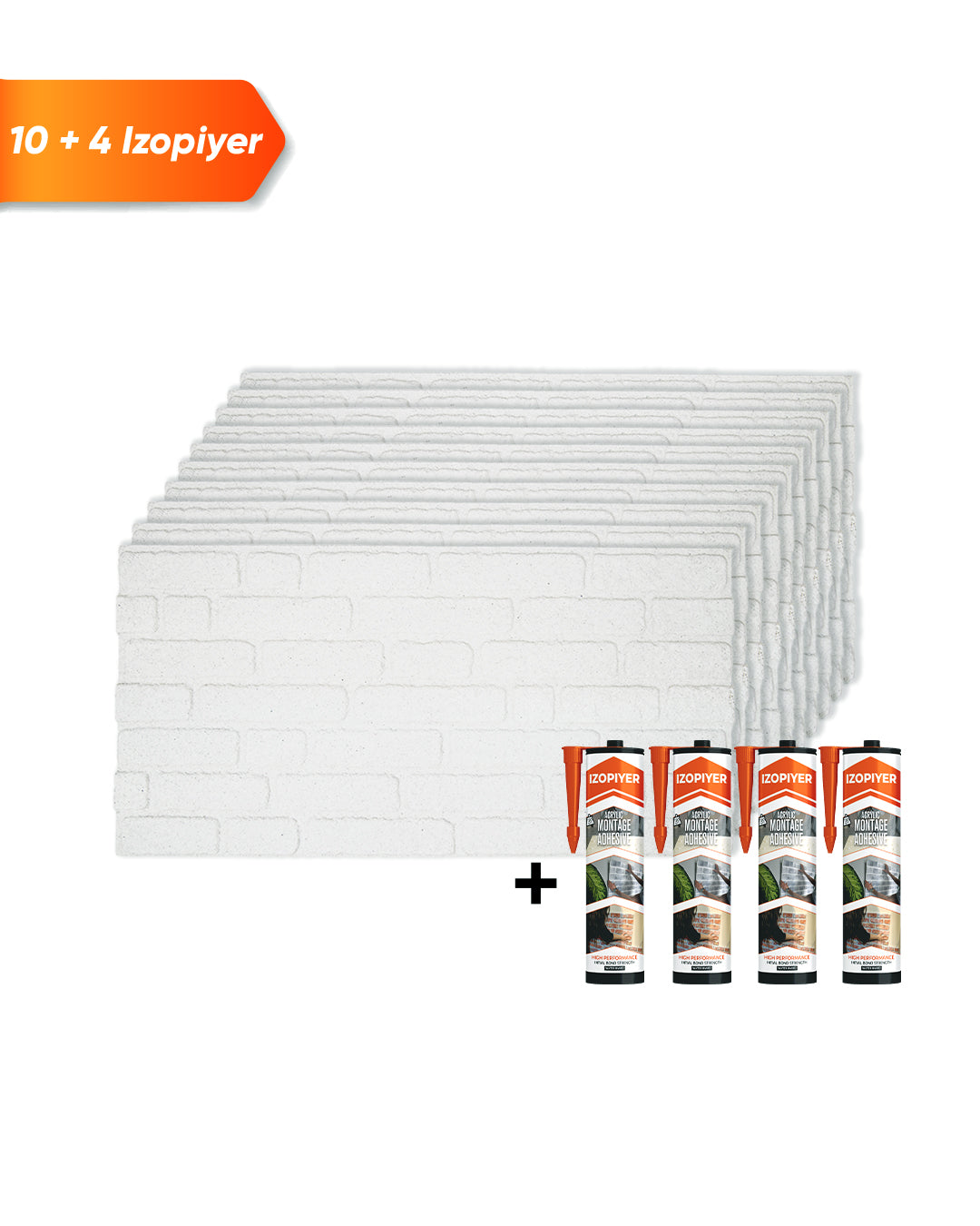 White Snow L-1900 3D White Brick Wall Panels