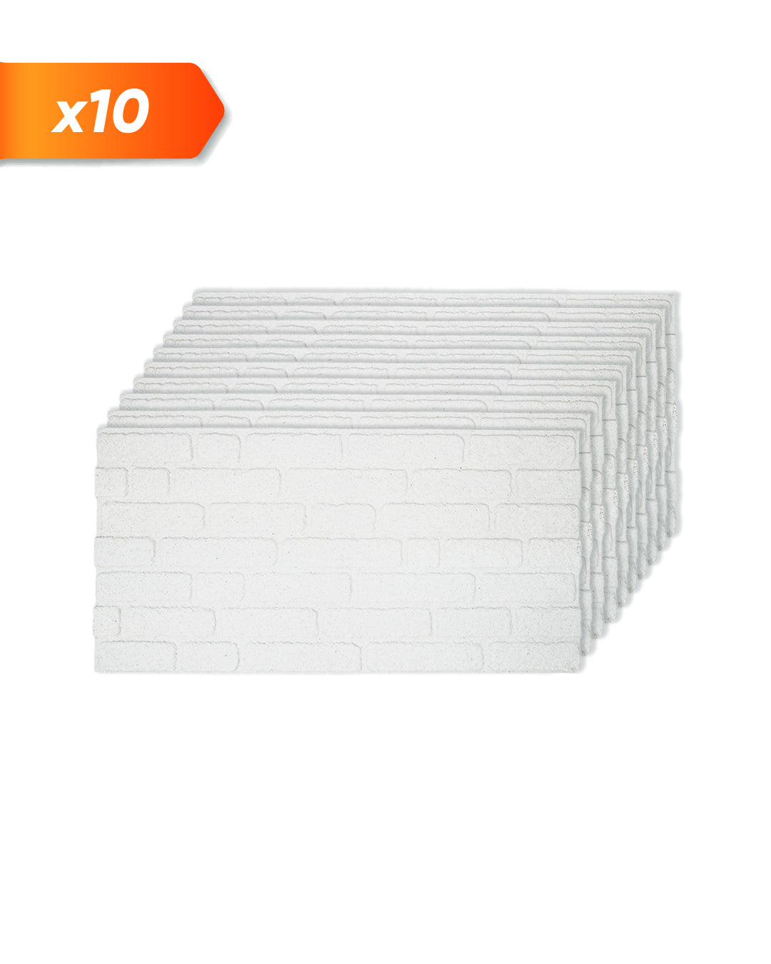 White Snow L-1900 3D White Brick Wall Panels