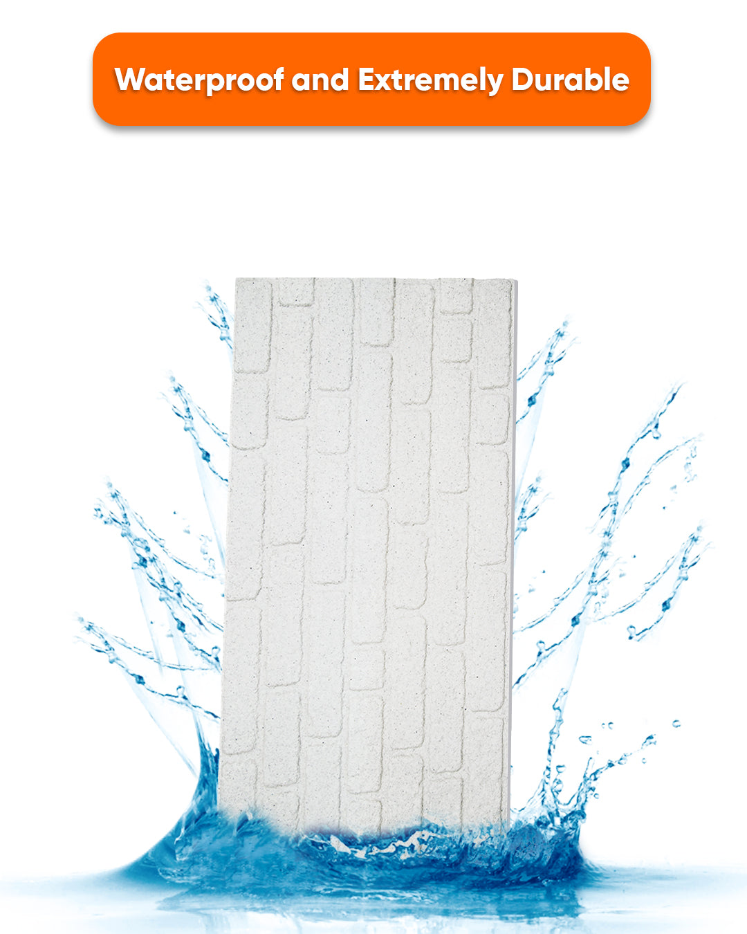 White Snow L-1900 3D White Brick Wall Panels
