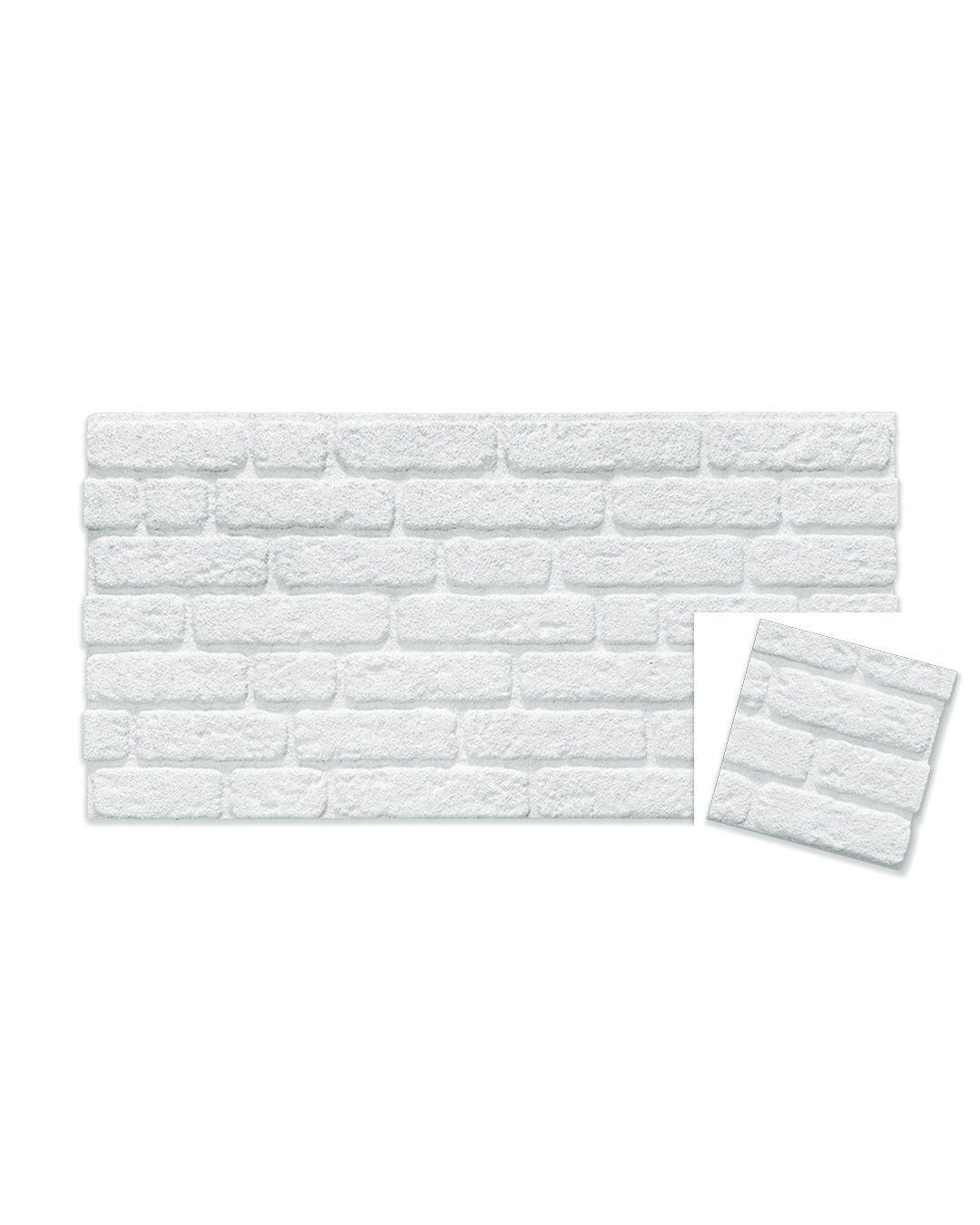 White Snow L-1900 3D White Brick Wall Panels