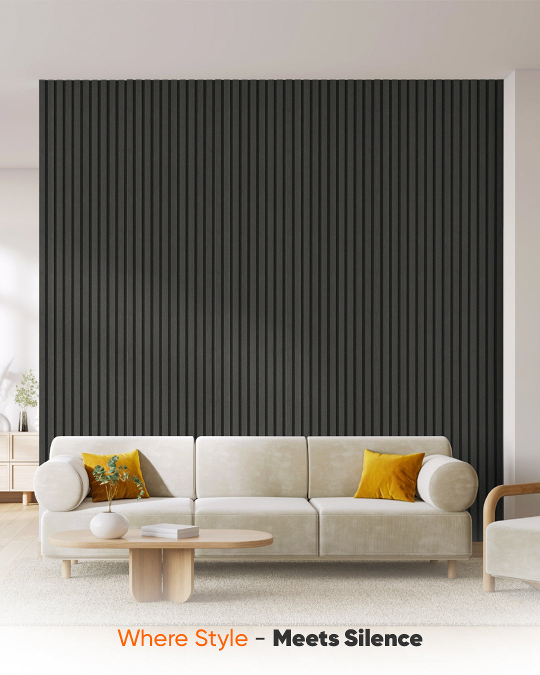 3D Acoustic Wood Panel 2-Piece Set – Dark Wood | Acoustic Panels 60x120 cm