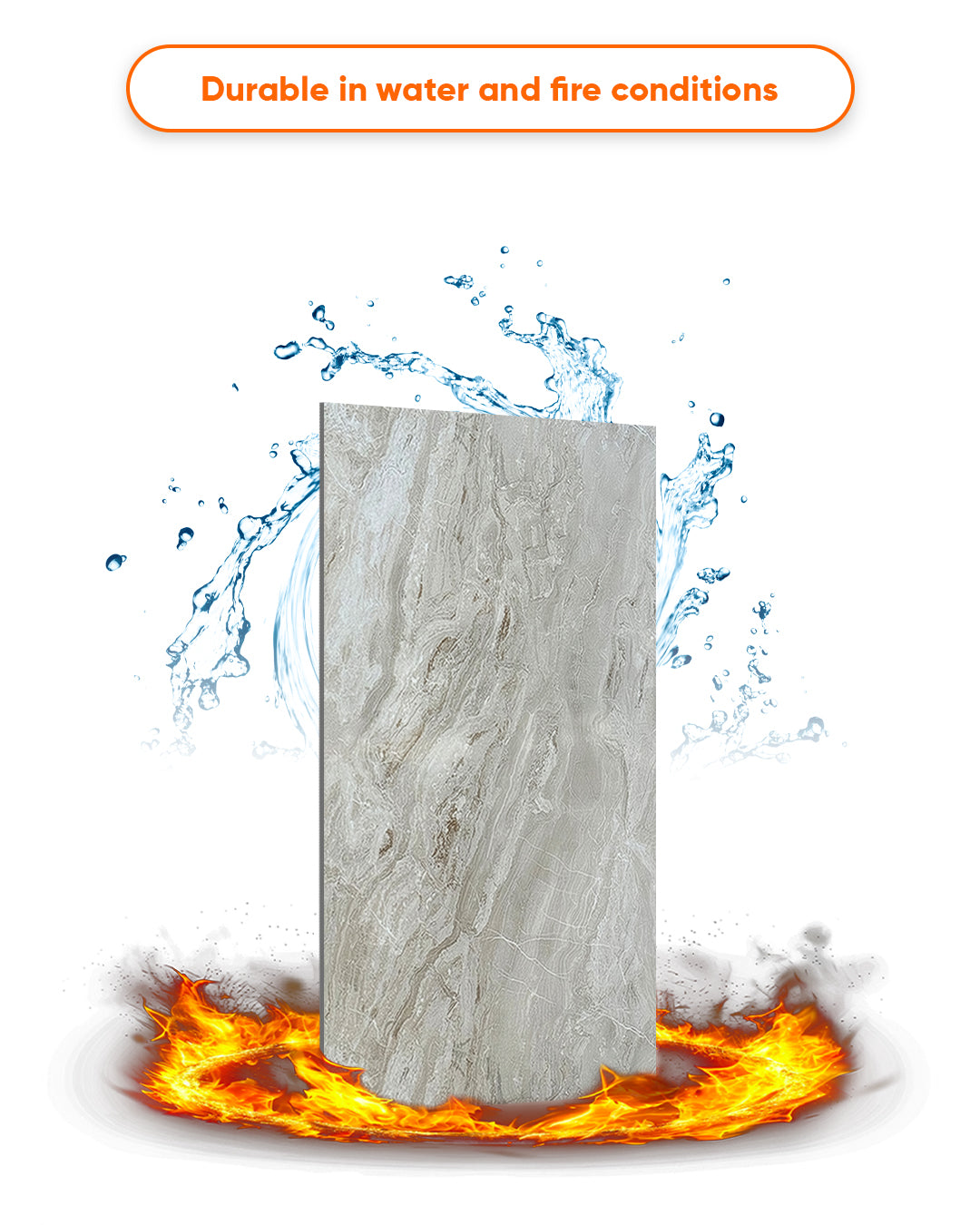 Mars Bubble Marble Look Wallpanels