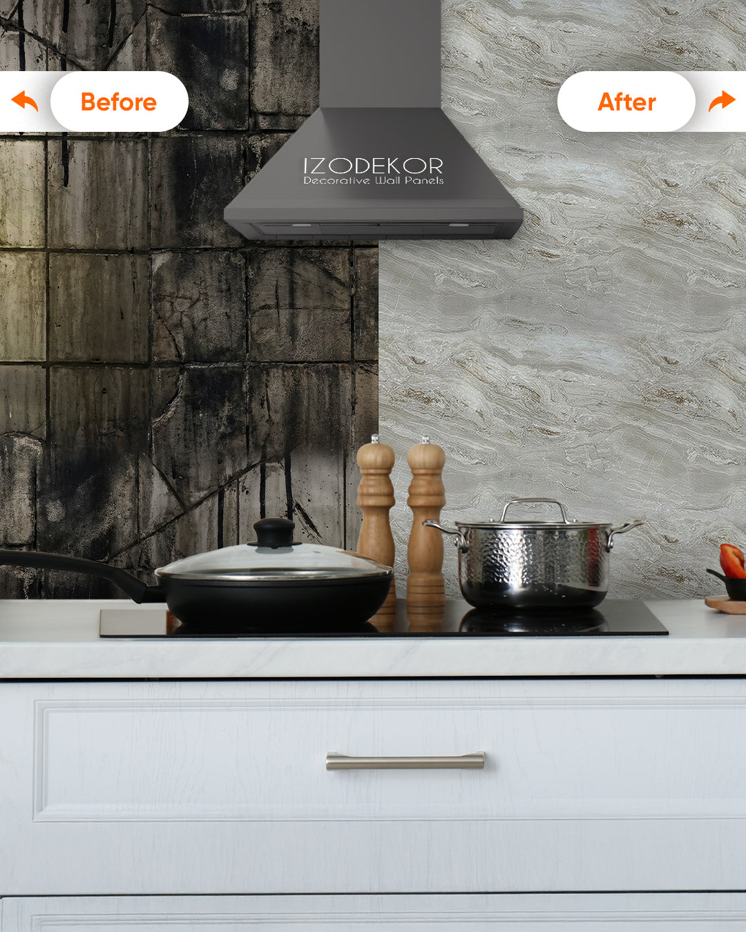 Mars Bubble Marble Look Wallpanels