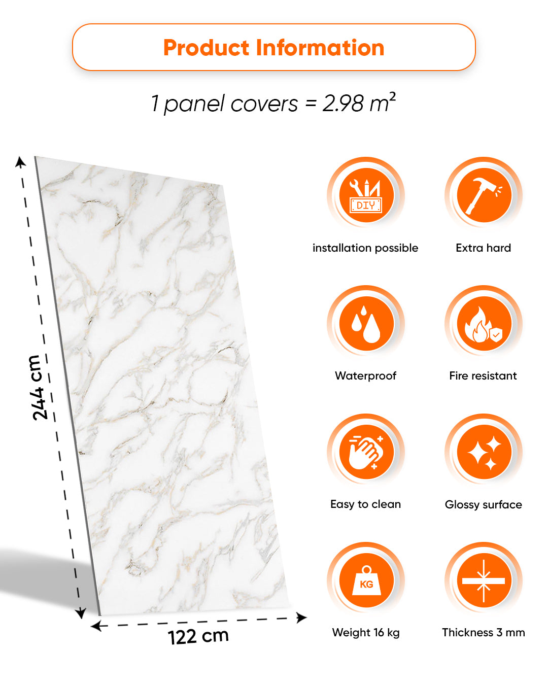 Calacada Marble Look Wallpanels