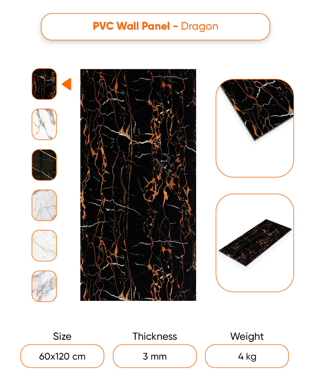 Dragon Marble Look Wallpanels